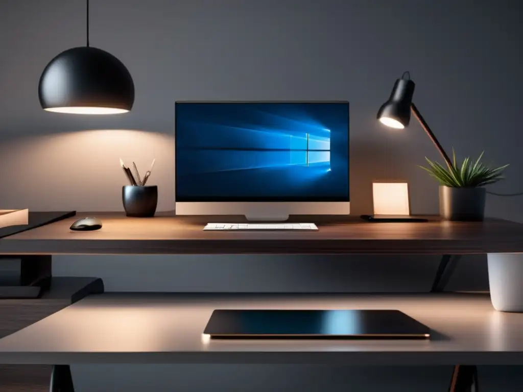 Espacioso y moderno espacio de trabajo Espacio de trabajo moderno con herramientas de automatización para marketing de afiliados