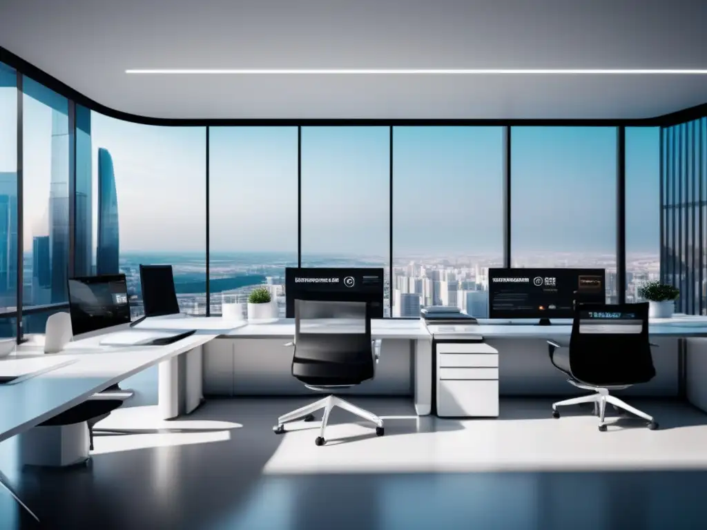Oficina minimalista con vistas panorámicas Oficina minimalista con vista panorámica: casos de éxito en el marketing de afiliados