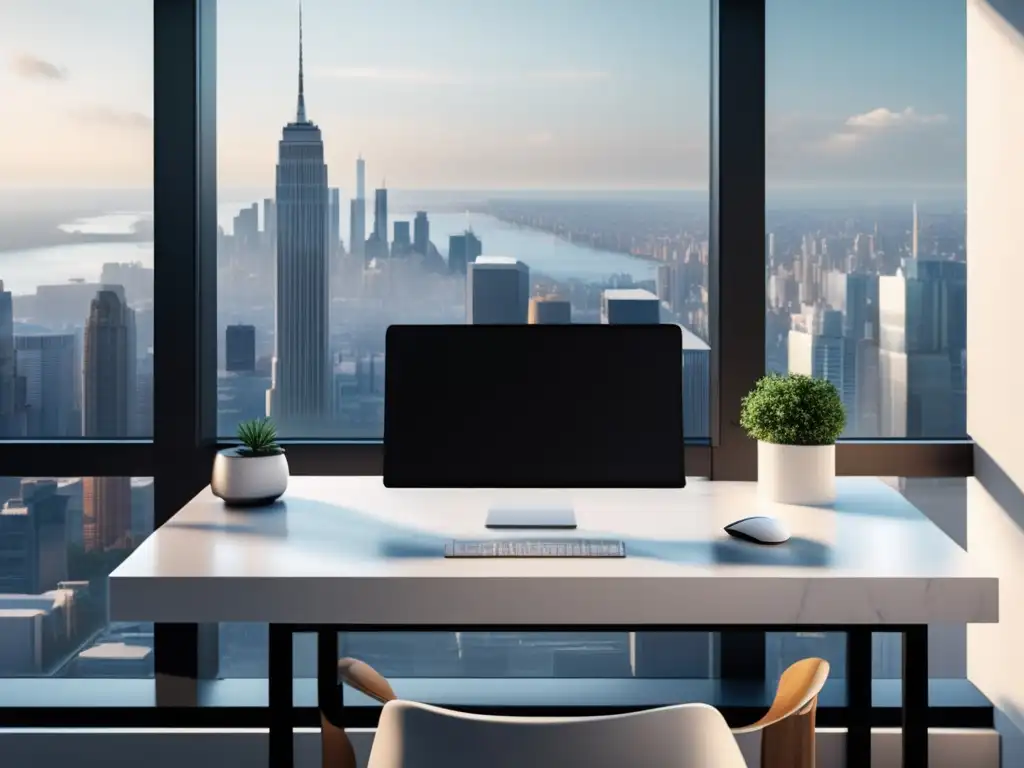 Oficina minimalista con vista a la ciudad Oficina minimalista con vista a la ciudad: Estrategias de contenido en el marketing de afiliados