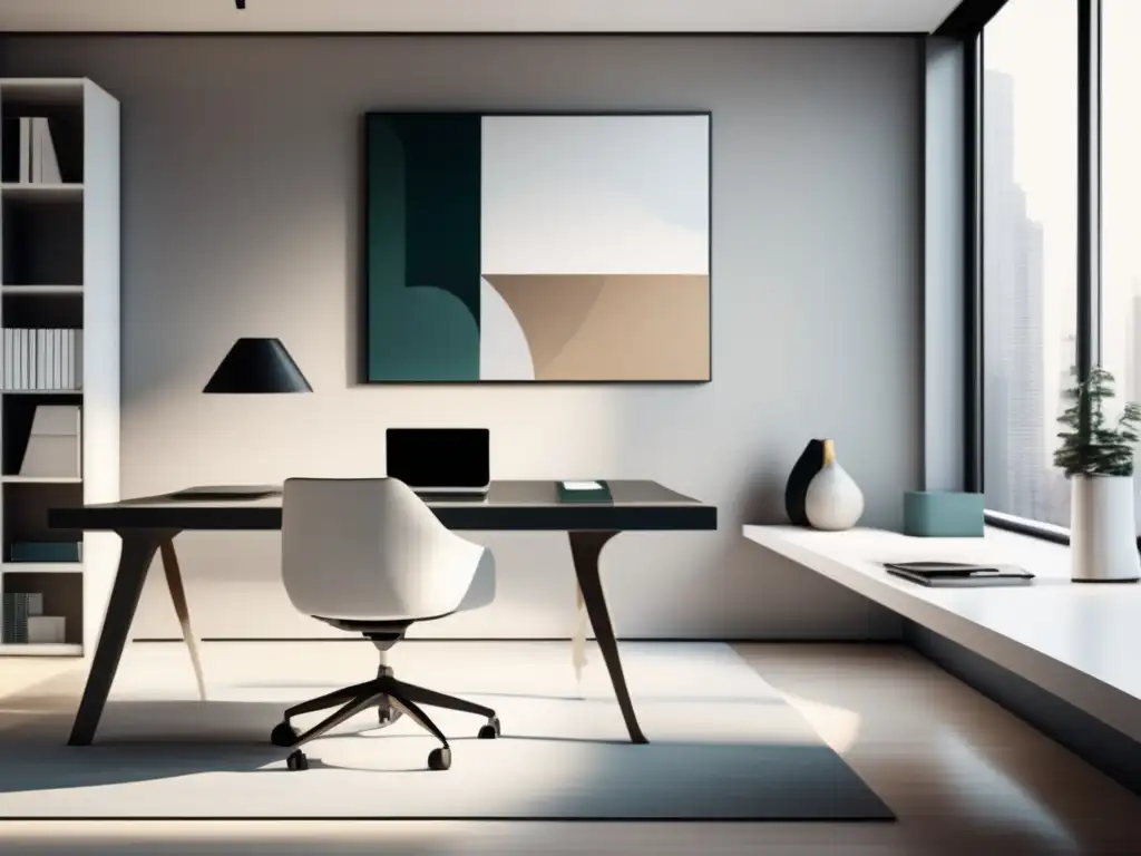 Oficina minimalista moderna Espacio de oficina minimalista con diseño moderno - casos de éxito en la optimización de conversiones en el marketing de afiliados