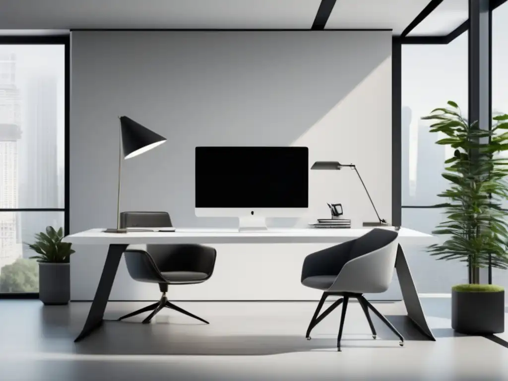 Espacio de oficina minimalista Espacio de oficina minimalista con diseño moderno - Estrategias clave de marketing de afiliados