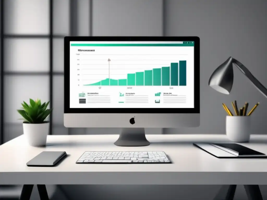 Escritorio moderno y minimalista con estrategias de marketing de afiliados más rentables