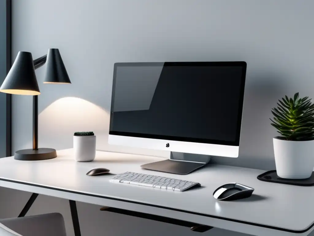 Imagen de oficina minimalista con recursos efectivos para marketing de afiliados