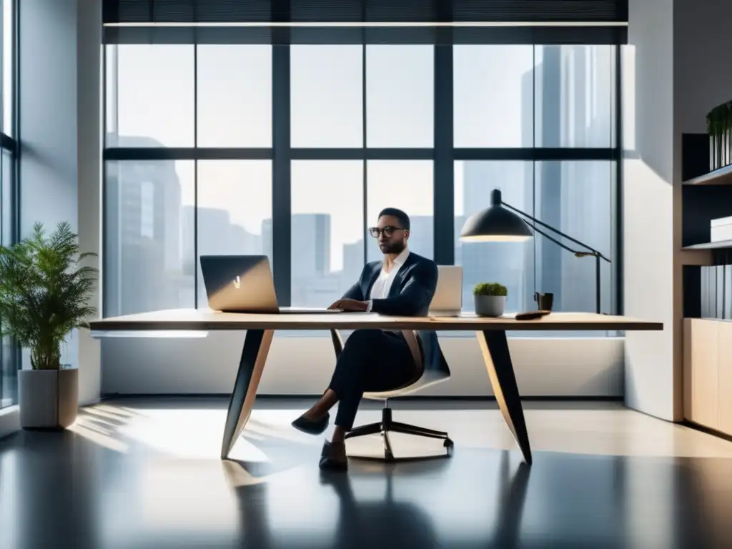 Oficina minimalista y profesional Oficina minimalista con diseño moderno y redes de afiliados más efectivas