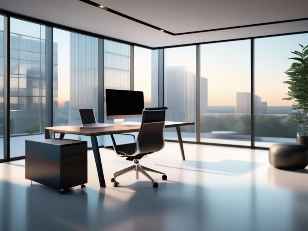 Oficina minimalista y elegante Espacio de trabajo moderno y minimalista - Aspectos legales en marketing de afiliados