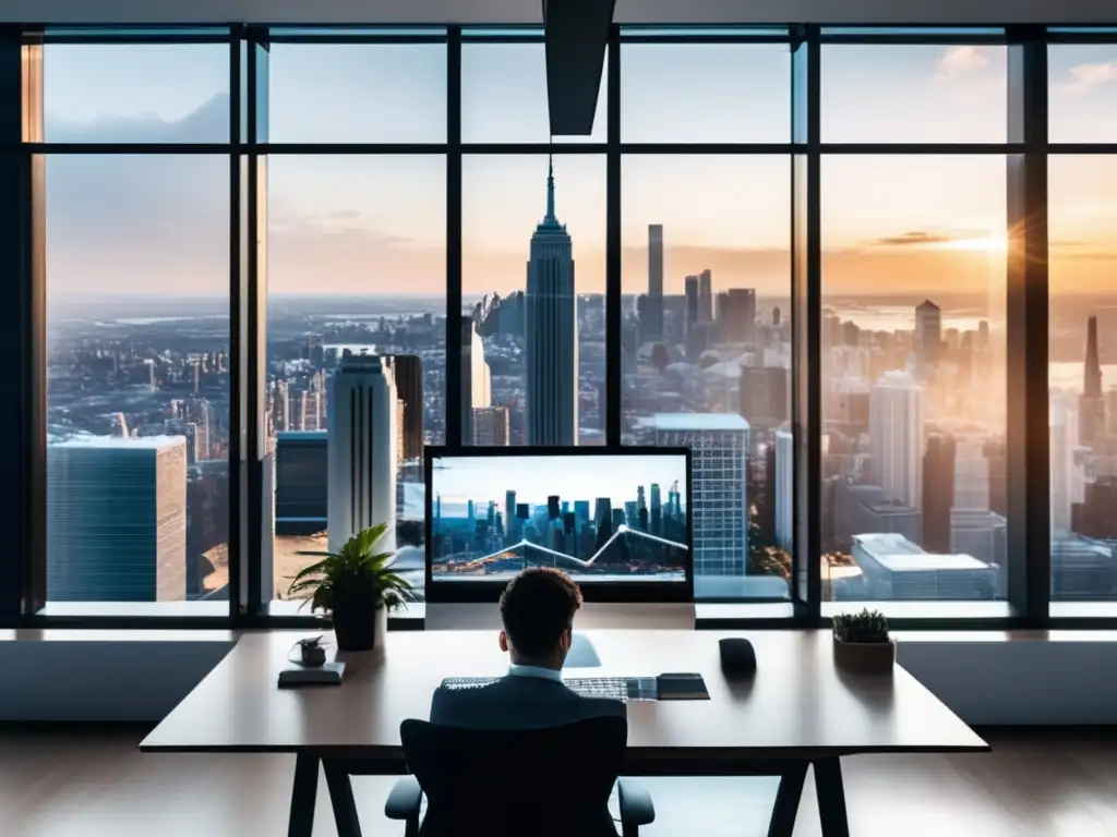 Oficina moderna con vista a la ciudad Oficina moderna con vista a la ciudad: casos de éxito en marketing de afiliados