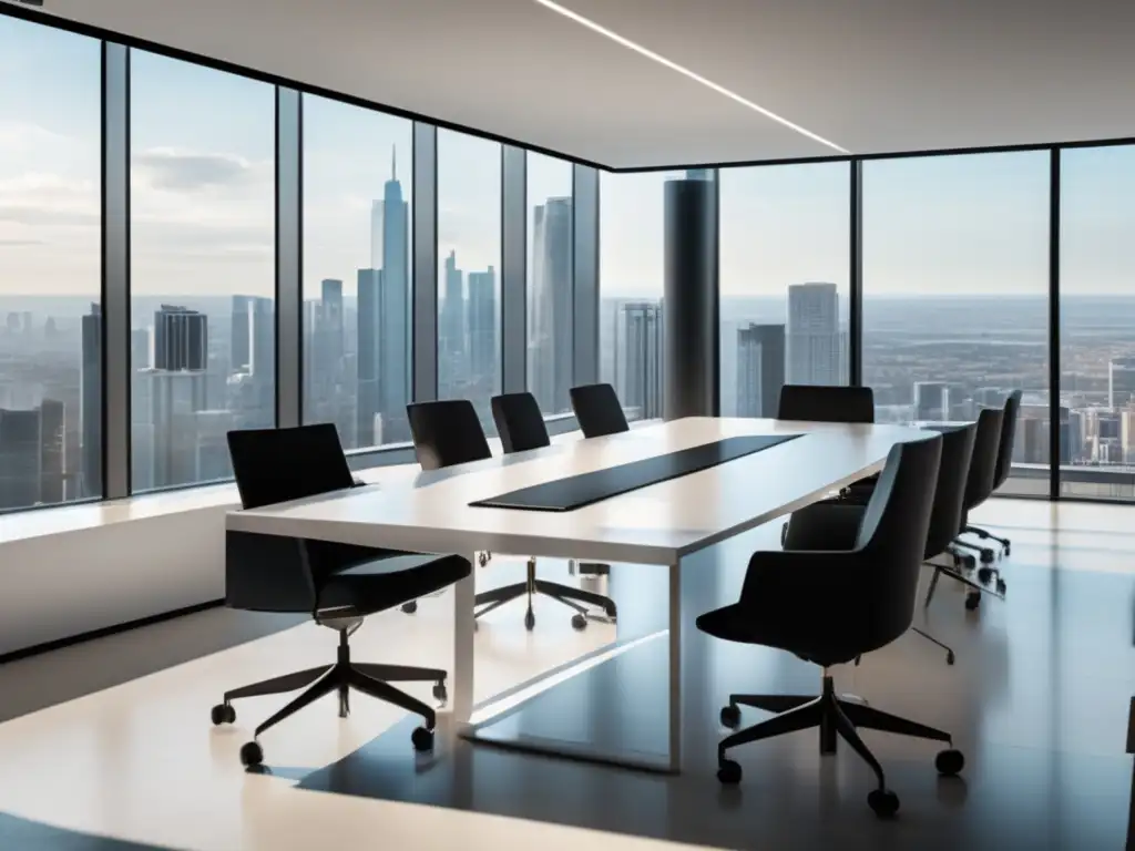 Oficina moderna y productiva Espacio de oficina moderno con vista a la ciudad - Buenas prácticas en marketing de afiliados