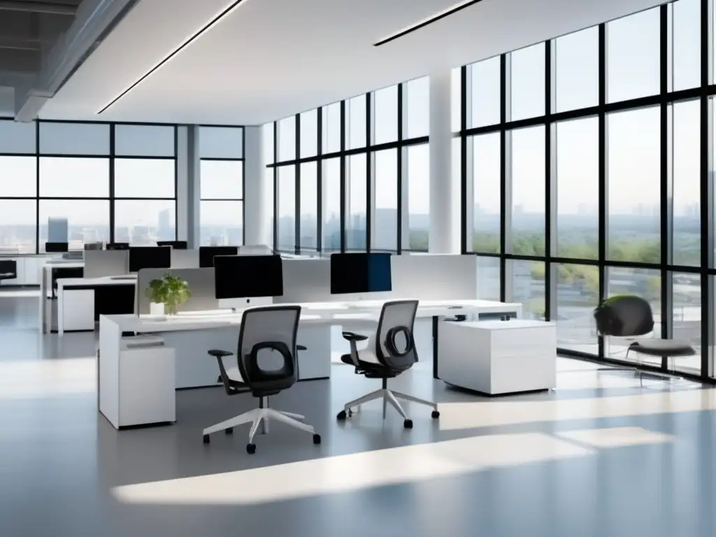 Espacio de oficina moderno y eficiente Espacio de oficina moderno y eficiente con redes de afiliados más eficientes