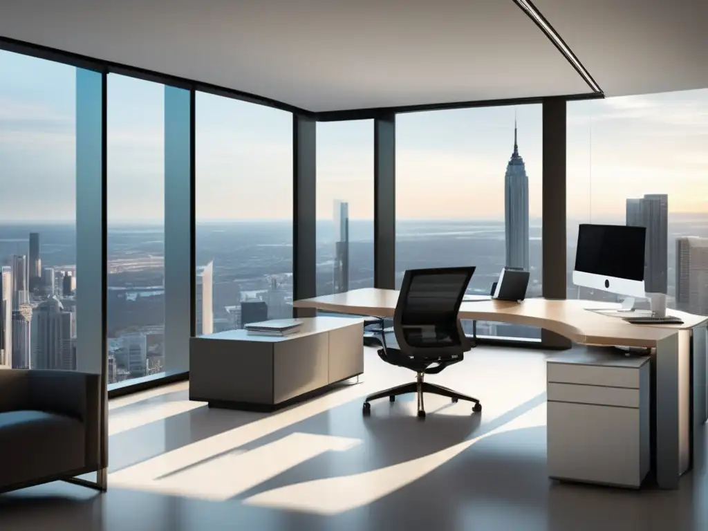 Oficina moderna con vista a la ciudad Oficina moderna con vista a la ciudad - Ejemplos exitosos de marketing de afiliados