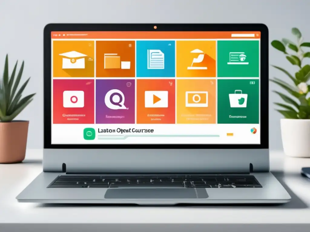 Oportunidades de aprendizaje en línea Laptop con cursos online y programas de afiliados de educación