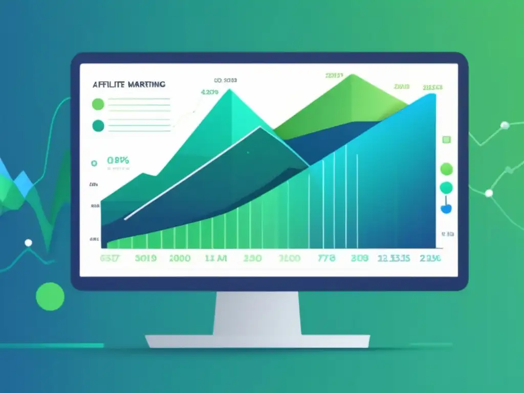 Gráfico de optimización de marketing de afiliados Gráfica de éxito en marketing de afiliados con estrategias de optimización clave