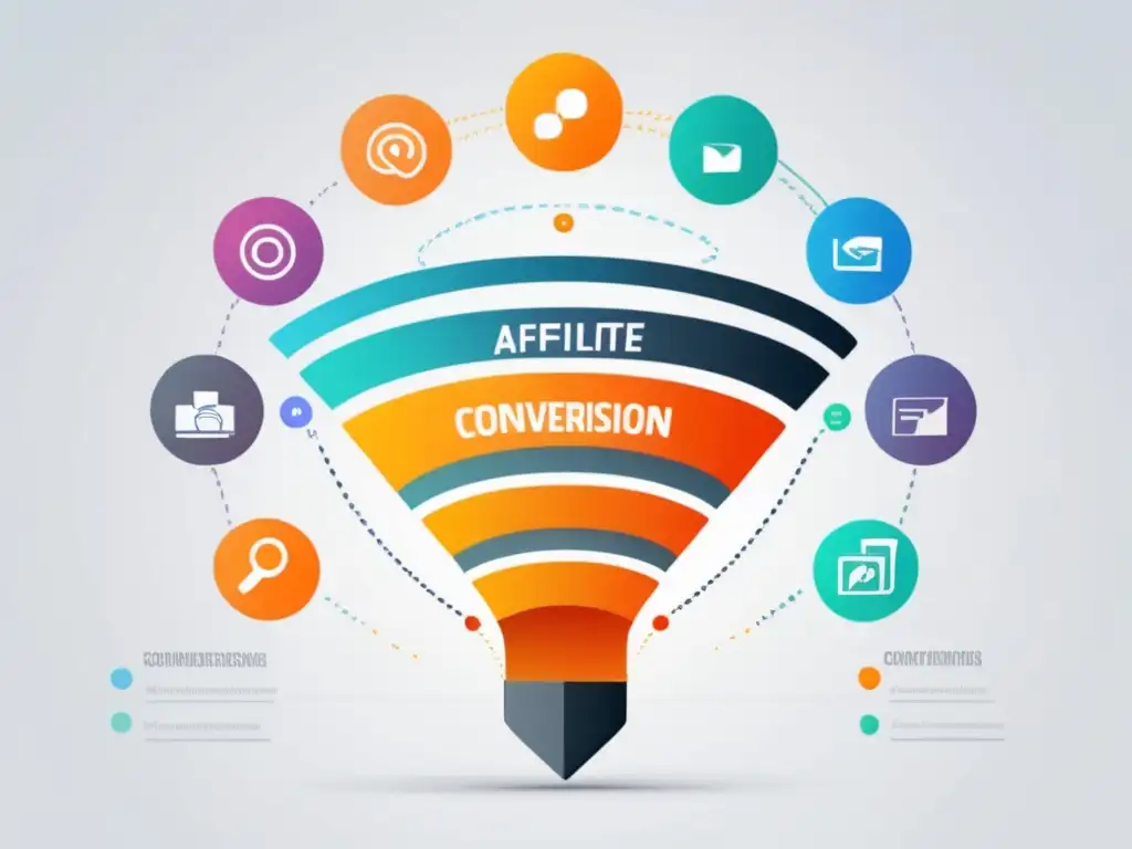 Proceso de optimización de conversión para marketing de afiliados Ilustración de optimización de conversiones para el marketing de afiliados