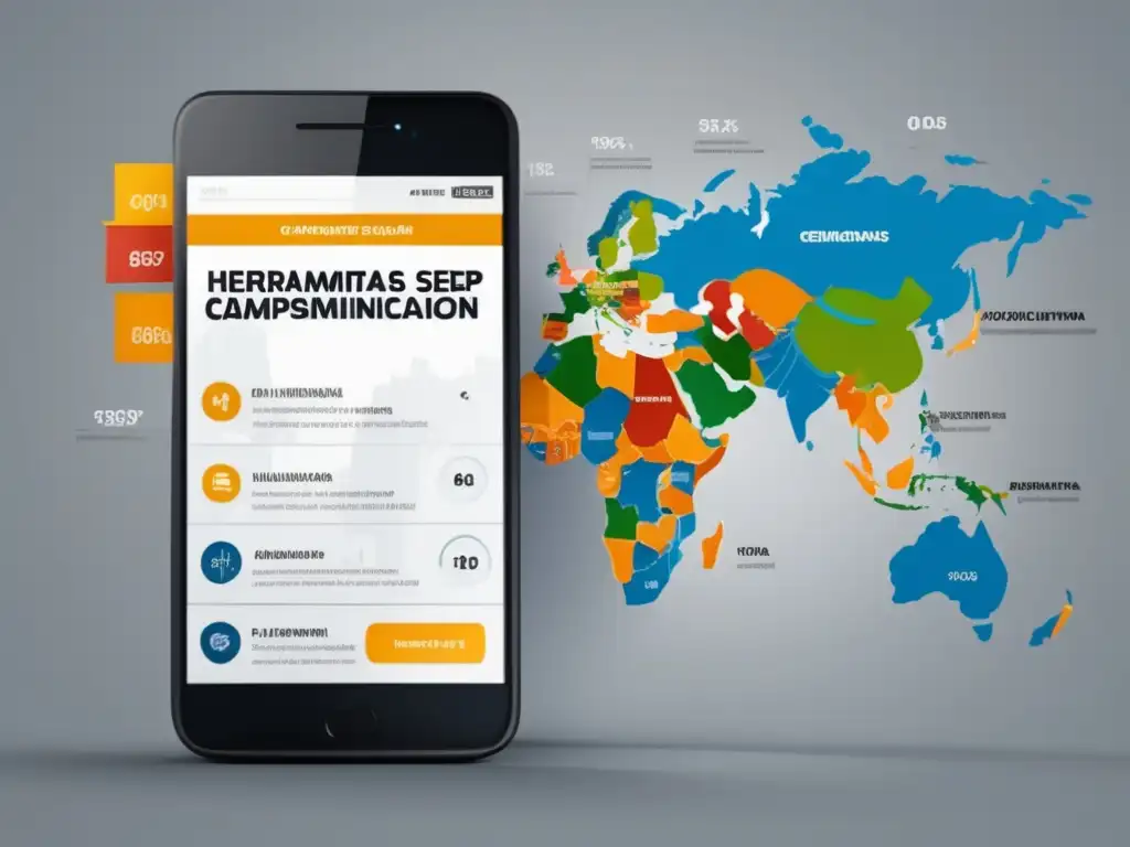 Segmentación precisa para afiliados Herramientas de segmentación: Smartphone moderno mostrando segmentos demográficos y geográficos para optimizar campañas de afiliados