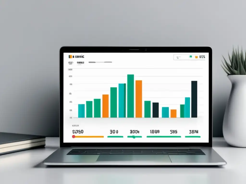 Monitoreo y optimización SEO para marketing de afiliados Mejores prácticas de SEO en marketing de afiliados: laptop, gráficos y eficiencia