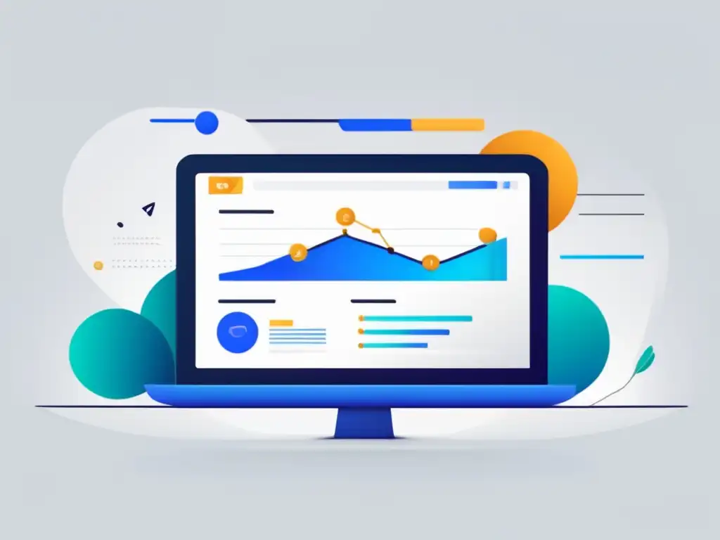 SEO optimizado para web Ilustración minimalista de un sitio web optimizado para SEO con estrategias de SEO para afiliados