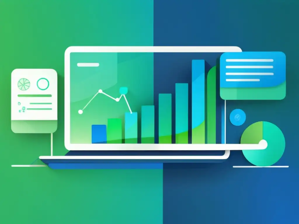 Imagen de optimización y conversión Imagen de pantalla dividida con análisis y optimización de datos y un diseño web moderno con llamada a la acción - optimización de conversiones
