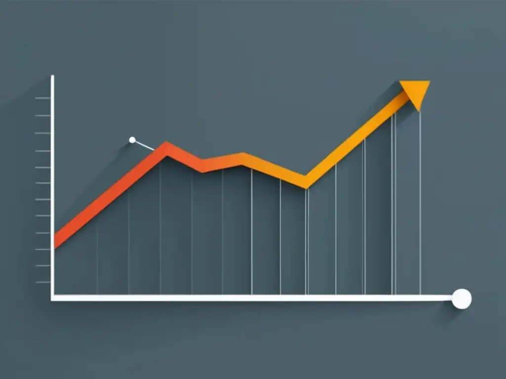Gráfico preciso de aumento de conversiones Mejora conversión en marketing afiliados: gráfico moderno muestra aumento tasas conversiones, colores vibrantes y progreso