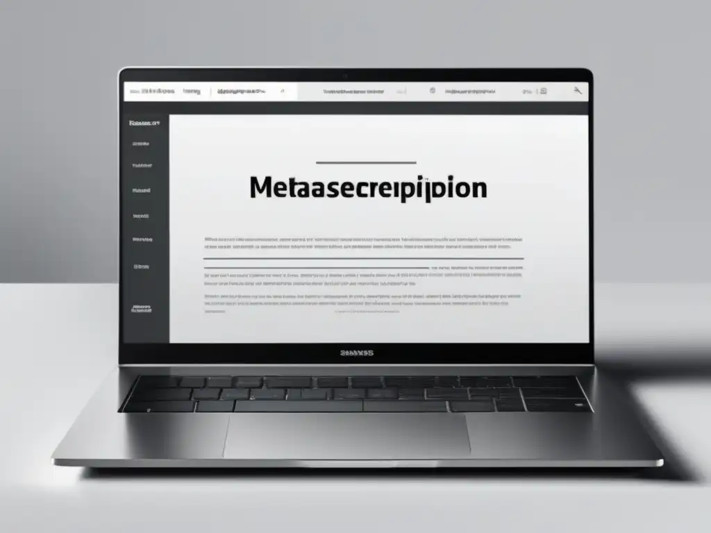 Edición de metadescripciones en laptop Mejorar metadescripciones en marketing de afiliados