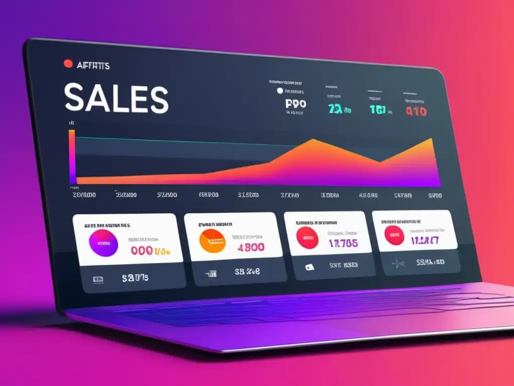 Panel de control digital con métricas y gráficos de ventas afiliadas Dashboard digital con métricas y gráficos