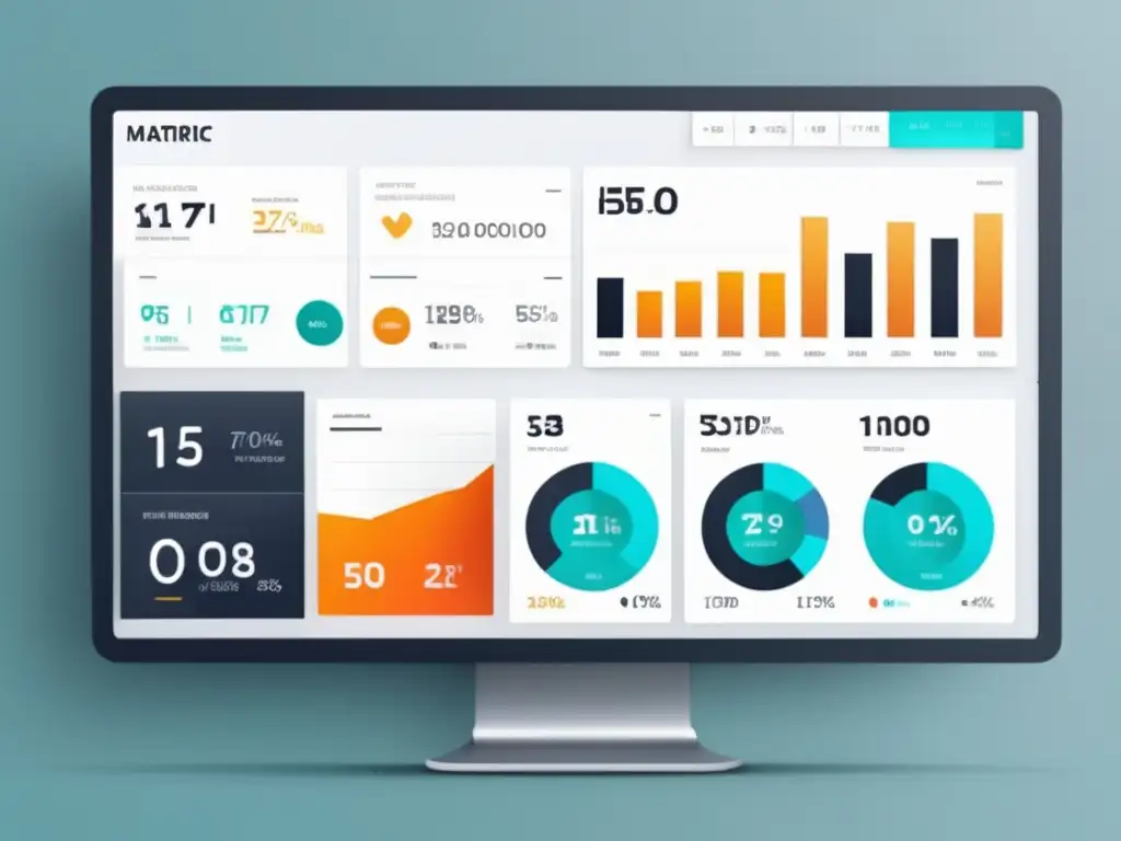 Dashboard de marketing de afiliados elegante y moderno Dashboard digital moderno con métricas clave en el marketing de afiliados