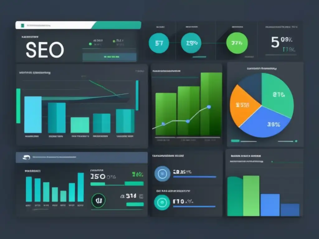 Dashboard SEO y afiliación Herramientas SEO para marketing de afiliados en un moderno y minimalista panel de control