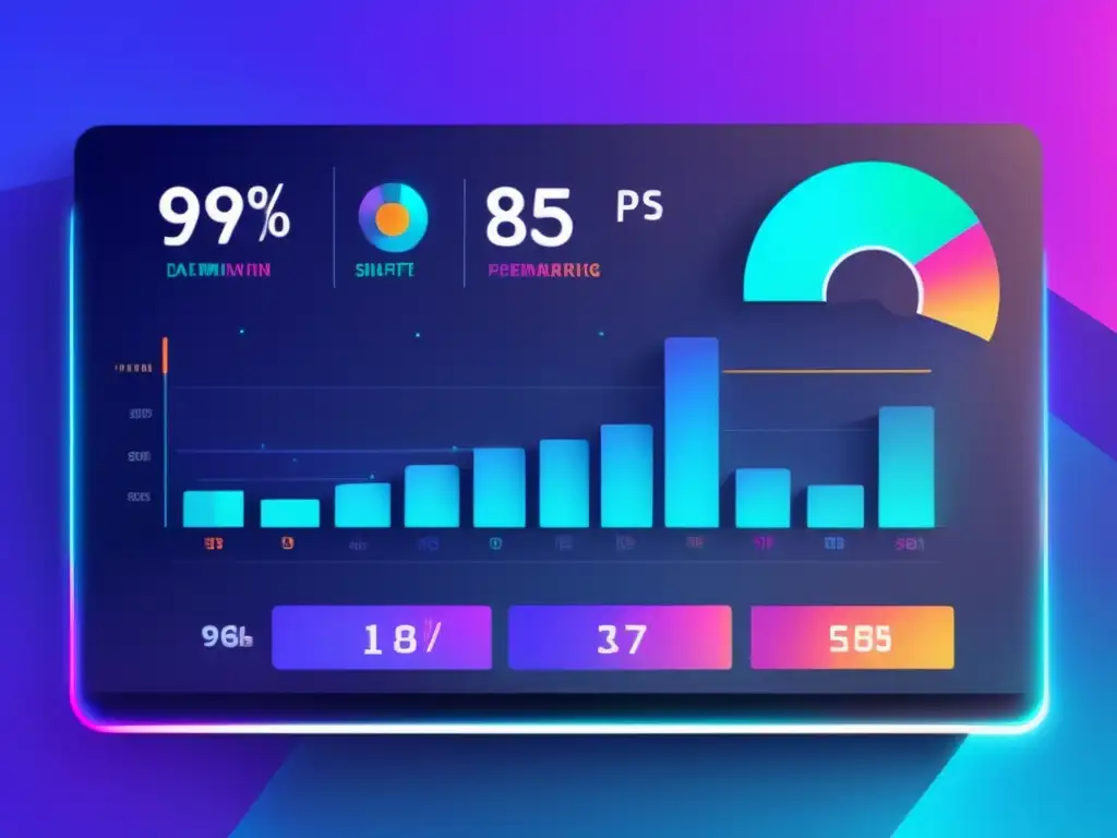 Dashboard de métricas de afiliados Dashboard digital minimalista con métricas clave marketing de afiliados en gráficos nítidos y vibrantes