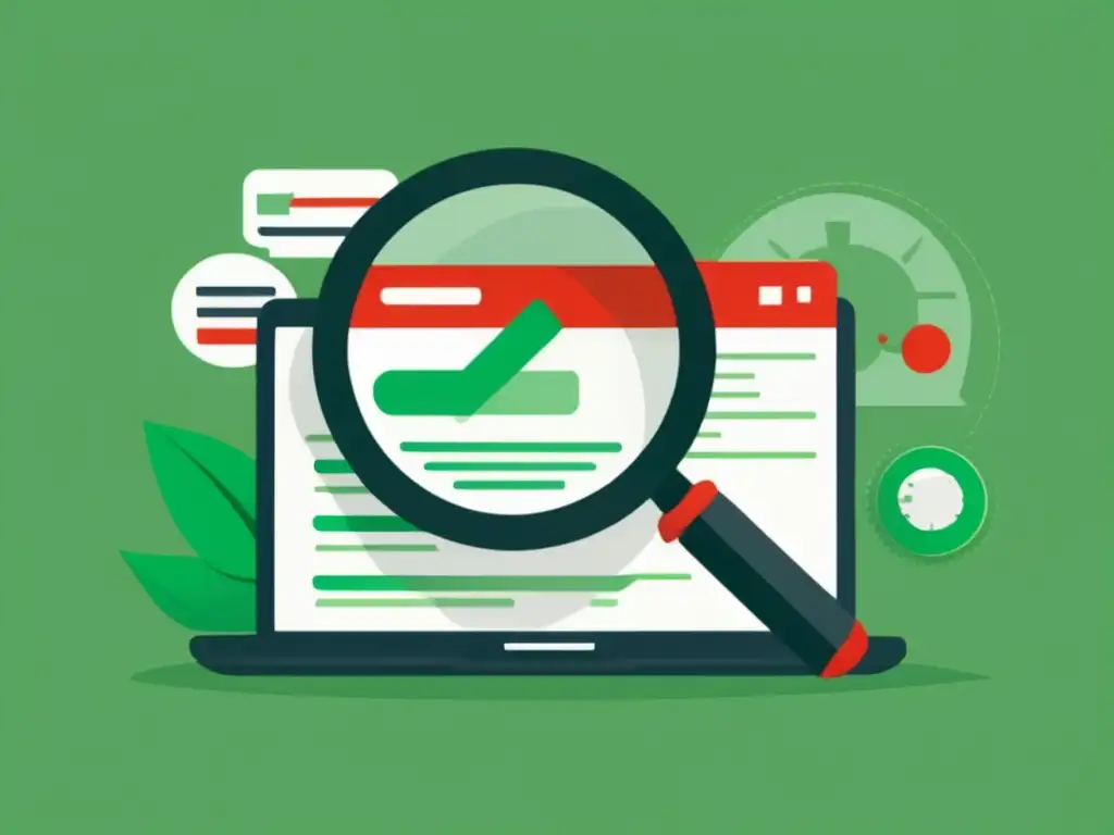 Magnifying glass reveals manual penalty Penalizaciones manuales en SEO para afiliados