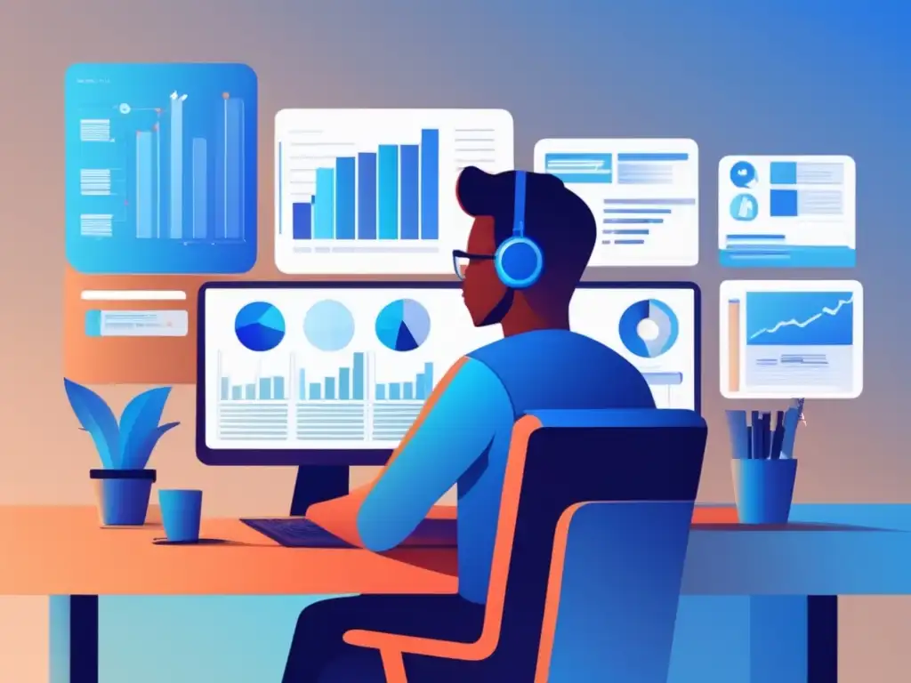 Estrategias avanzadas de marketing de afiliados Persona estratega creando contenido personalizado para distintos segmentos de su audiencia, usando estrategias avanzadas de marketing de afiliados