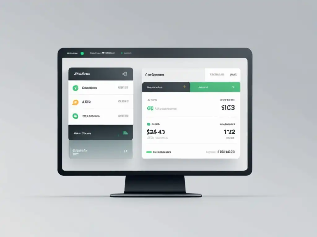 Interfaz digital minimalista y moderna de plataforma de afiliados