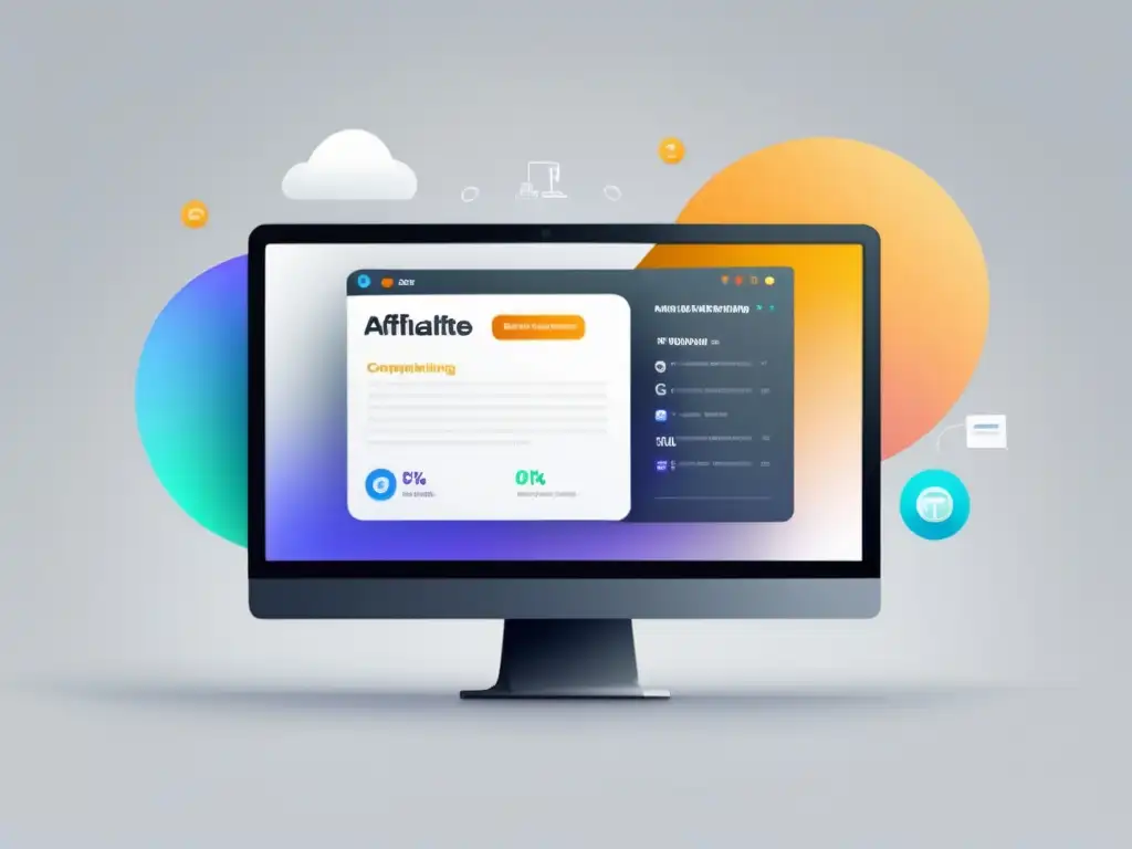 Interfaz minimalista para marketing de afiliados Plataforma de afiliados profesional y minimalista