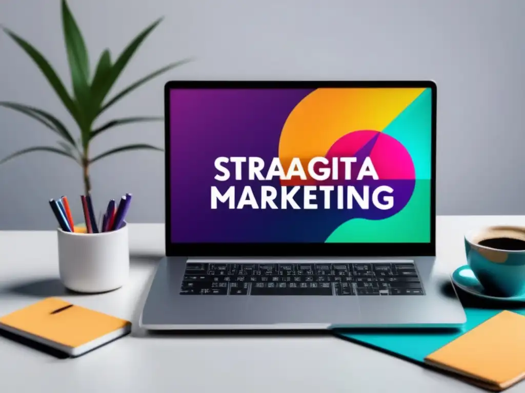 Laptop moderno y gráfico de ingresos pasivos Laptop en escritorio con gráfico de ingresos pasivos y estrategias efectivas para aumentar ganancias en marketing de afiliados
