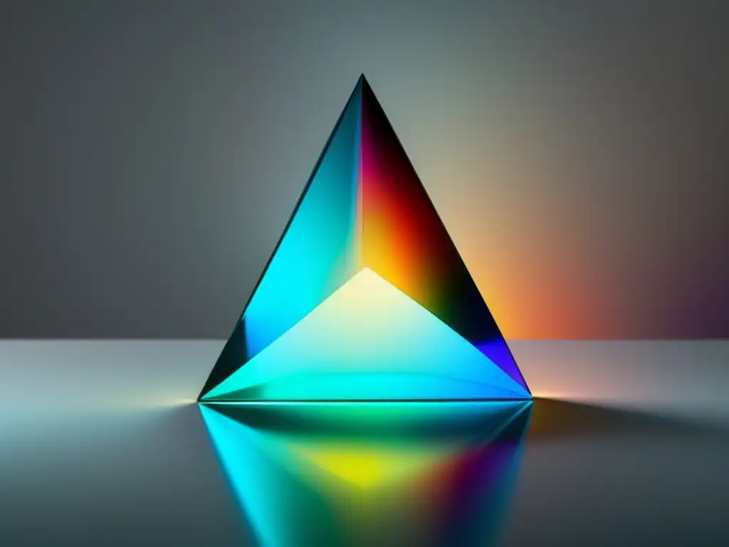 Prisma de vidrio transparente reflejando colores vibrantes Prisma de vidrio transparente refleja principios éticos en el marketing de afiliados