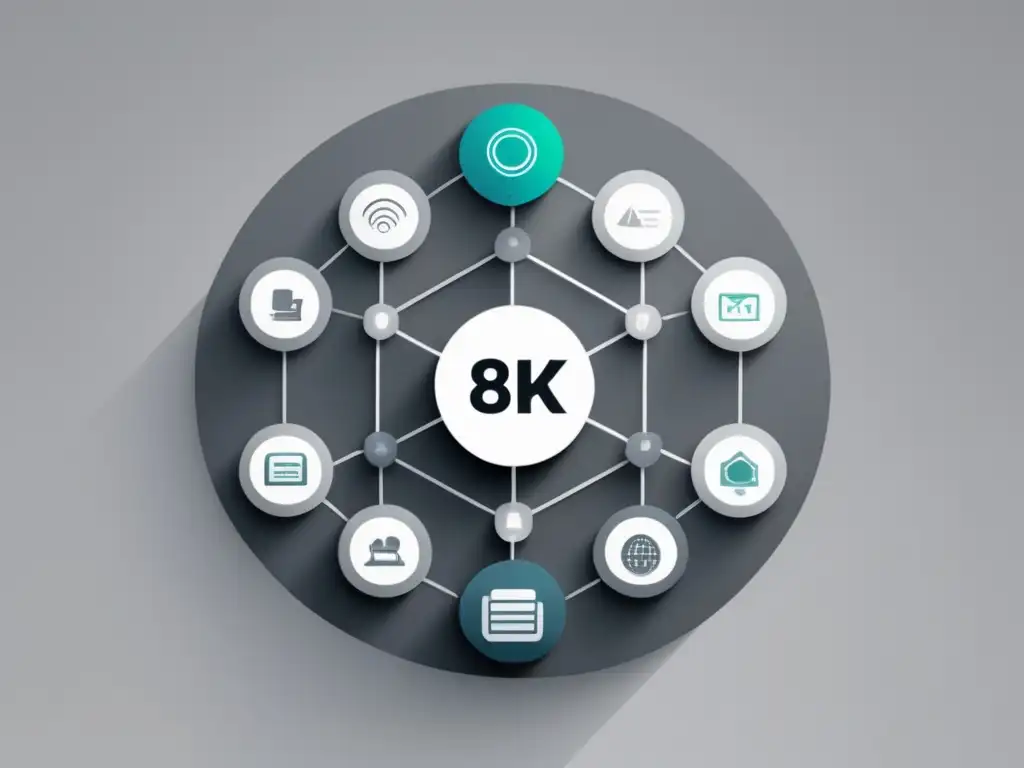 Red de afiliados profesionales y sofisticados Imagen 8K con estilo minimalista y moderno que representa los programas de afiliados más efectivos
