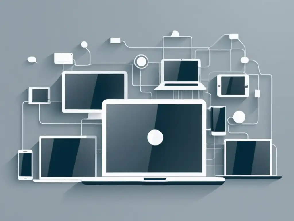 Red de dispositivos digitales para el marketing de afiliados Imagen: Estrategias exitosas de marketing de afiliados con dispositivos interconectados