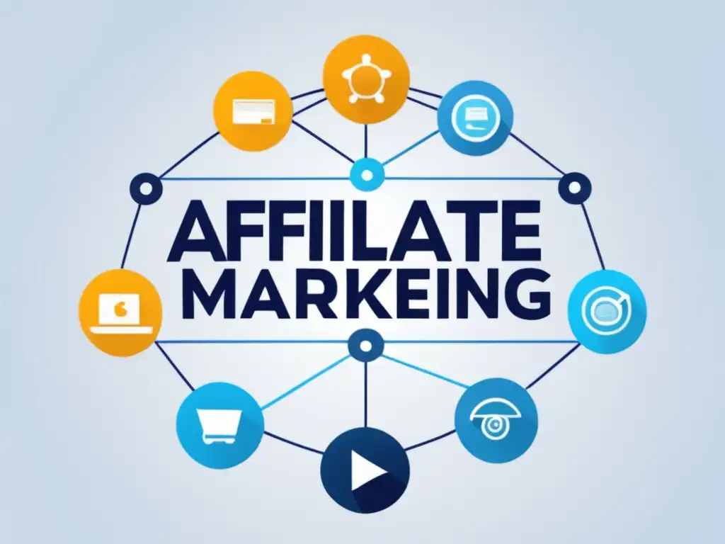Concepto de marketing de afiliación Imagen de estrategia de marketing de afiliados exitosa