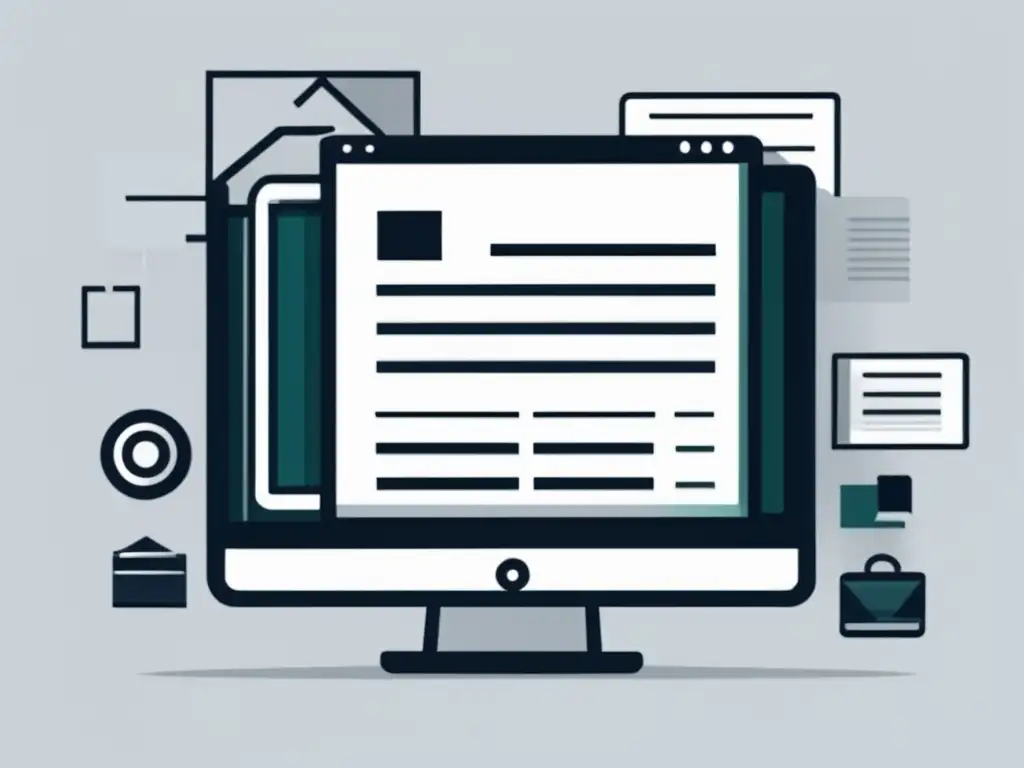 Ilustración minimalista y moderna de regulaciones legales en marketing de afiliados