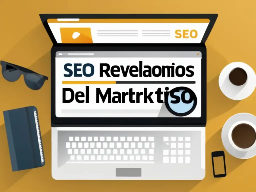 Estrategias SEO para marketing afiliado Estrategias SEO para marketing de afiliados: Imagen 8k de alta resolución que muestra laptop moderna con lupa y gráfico impacto SEO