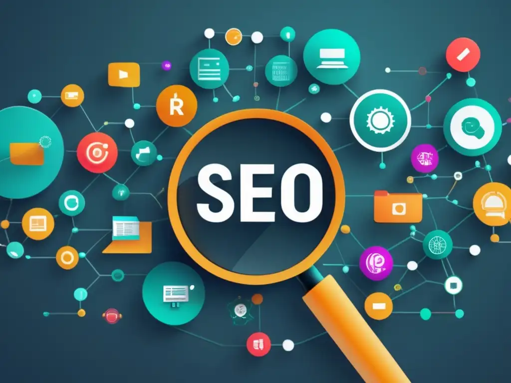 Conexión SEO y marketing de afiliados Imagen 8k SEO y marketing de afiliados: diseño moderno, redes y estrategias
