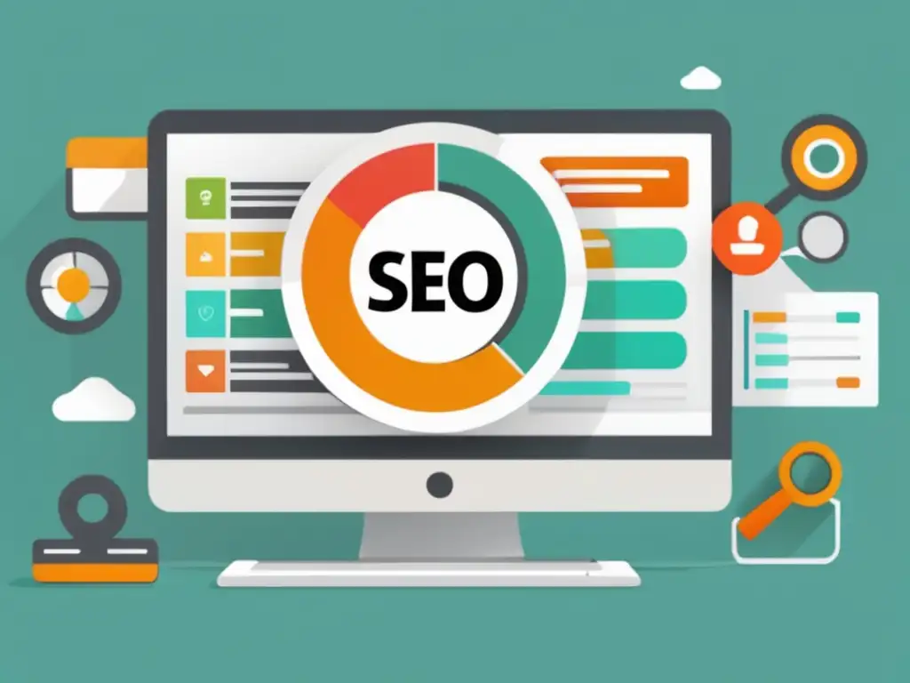Herramientas de SEO modernas y eficientes Herramientas de afiliados efectivas en una imagen ultradetallada de 8k que muestra logotipos de SemRush, Yoast SEO y Ahrefs