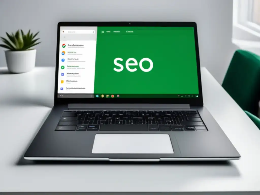 Laptop de diseño moderno con búsqueda de Laptop moderno con SEO para afiliados en Google