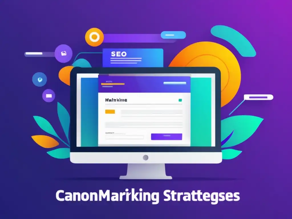 Diseño web minimalista y vibrante Interfaz web moderna y atractiva con estrategias de SEO para marketing de afiliados