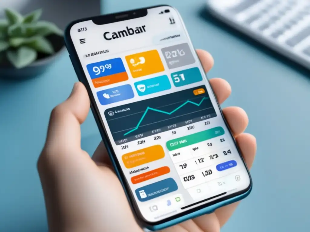 Smartphone moderno con dashboard de automatización Smartphone moderno con diseño minimalista y herramientas de automatización para afiliados en marketing