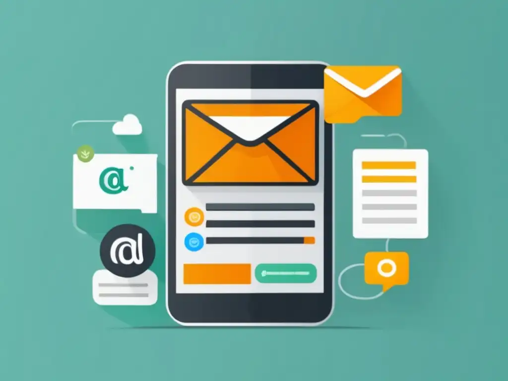 Smartphone con plataforma de email marketing Smartphone con plataforma de automatización de email marketing: eficiencia y definición de autoresponder en marketing de afiliados