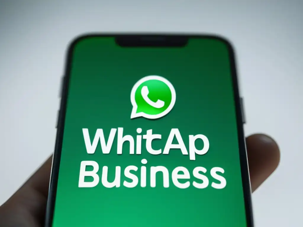 Smartphone con logo Whatsapp Business Smartphone con logo Whatsapp Business, estrategias para afiliados de marketing
