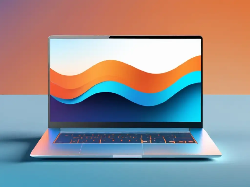Laptop moderno con software de afiliados Laptop minimalista con software de afiliados intuitivo y profesional - Mejores software de afiliados