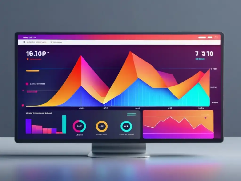 Tablero digital minimalista con análisis en tiempo real y gráficos dinámicos de métricas