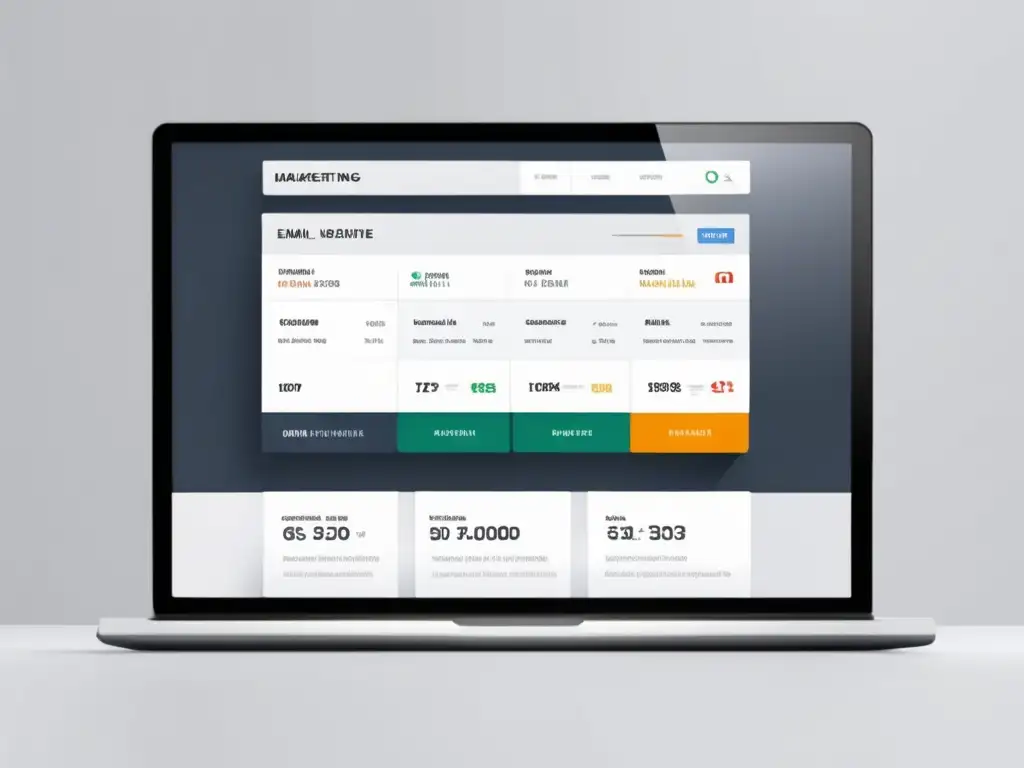 Dashboard de email marketing moderno Herramientas de Email Marketing para afiliados en un dashboard moderno y minimalista