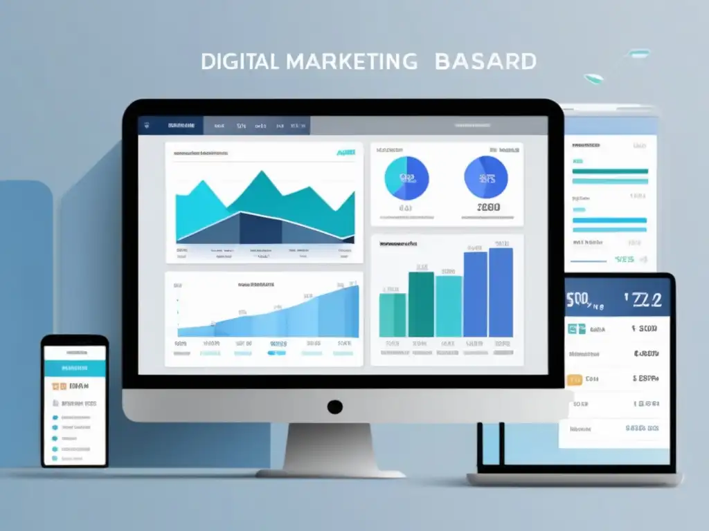 Dashboard de marketing afiliado con gráficos y métricas Panel de marketing afiliado: aumentar tasa conversión
