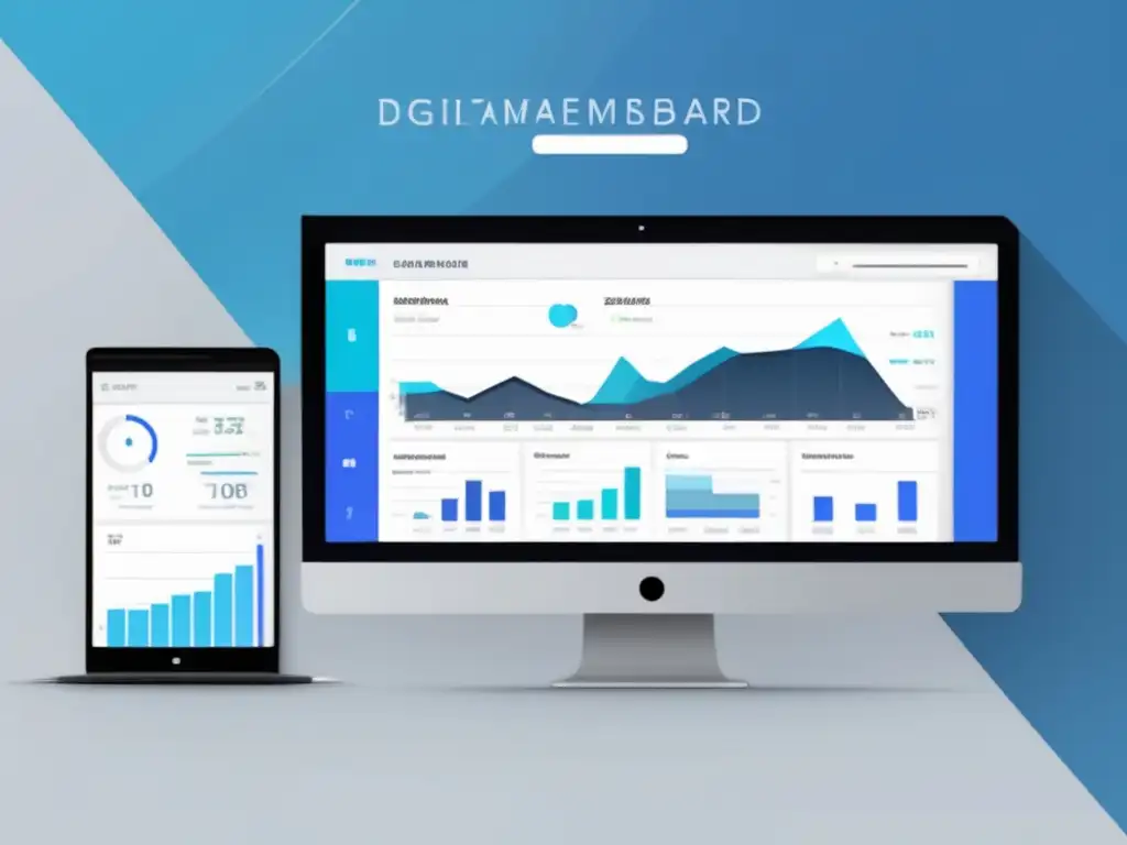 Dashboard de marketing digital con gráficos, análisis en tiempo real y estrategias de SEO para marketing de afiliados