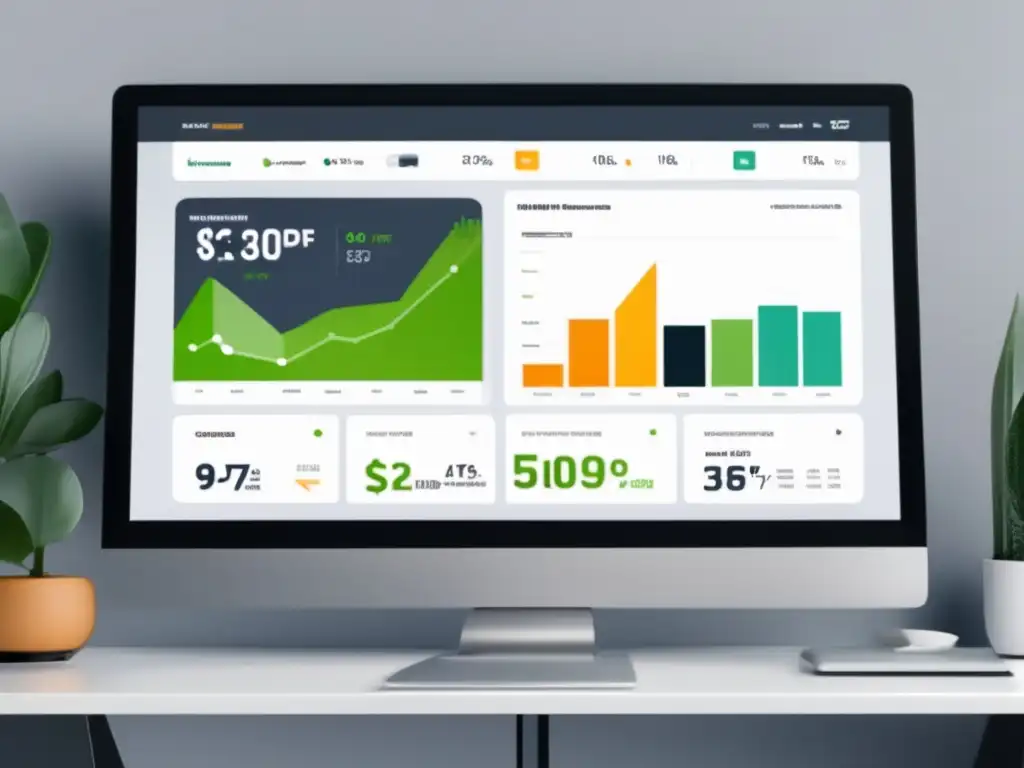 Dashboard de métricas de marketing de afiliados Dashboard moderno con métricas importantes en el marketing de afiliados